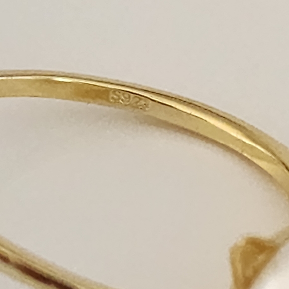 925S Real 8mm Cultured Freshwater Pearl Cat Shape Gold Ring - Adjustable - Picture 14 of 16